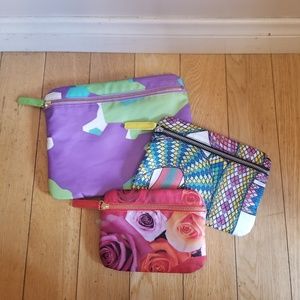 Set of 3 Sonia Kashuk Flat Cosmetics Bags